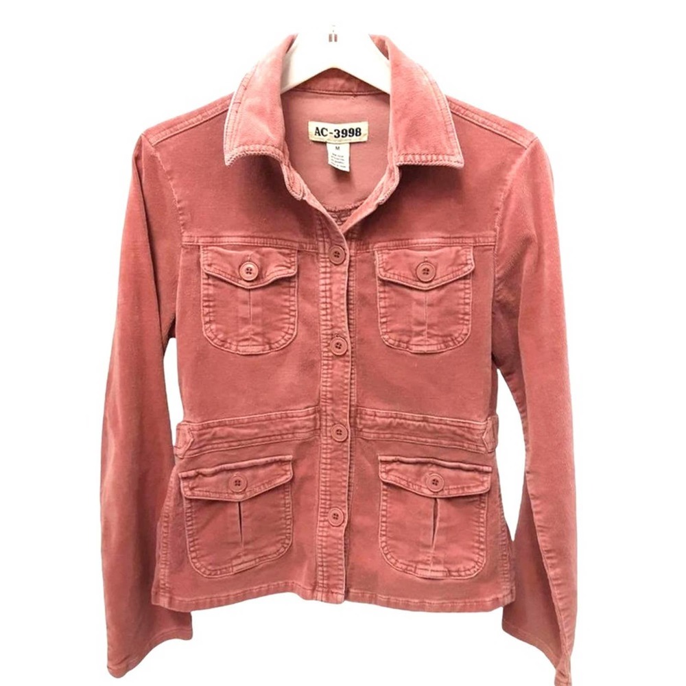 Vintage Pink Stretch Corduroy Jacket